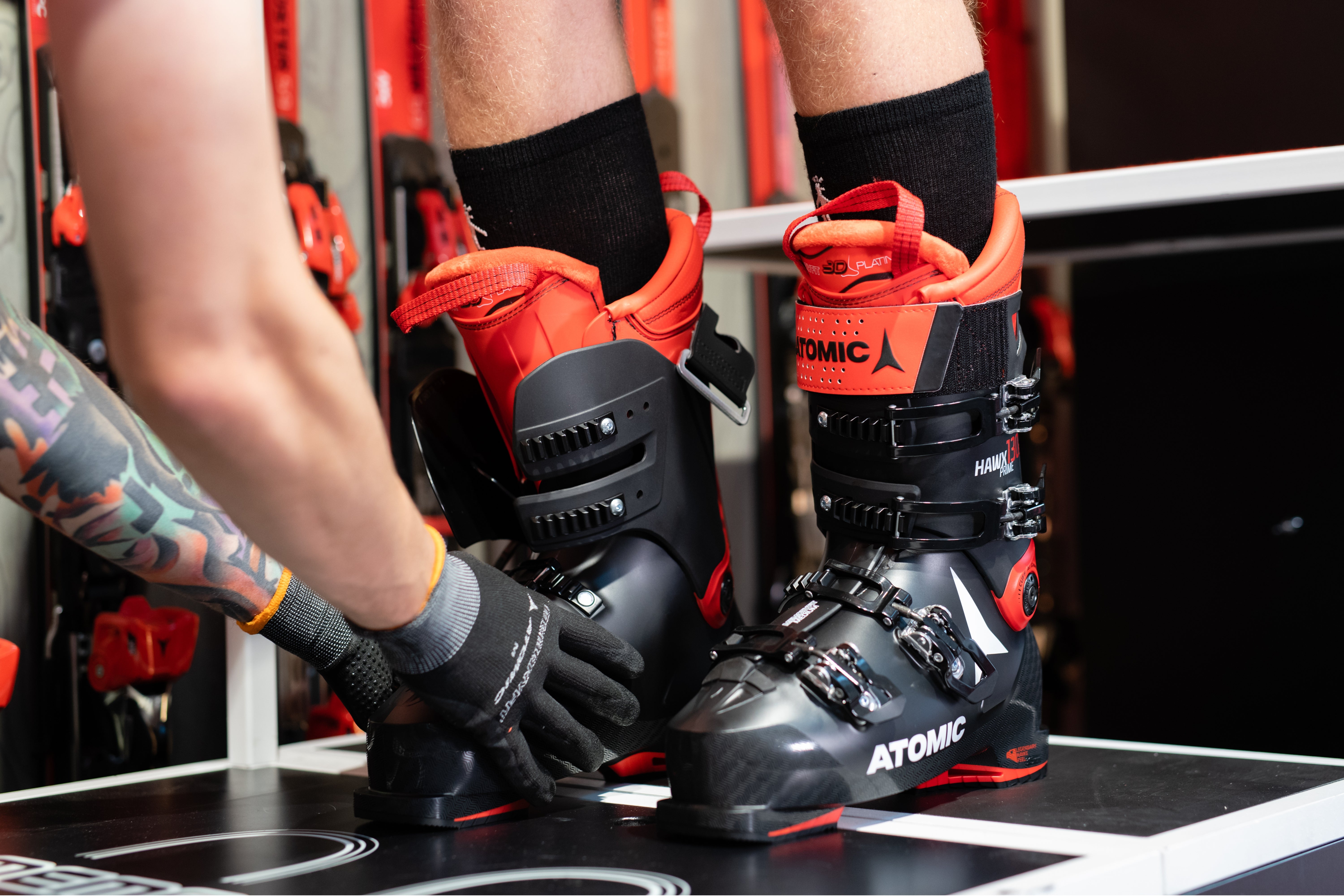 Bootfitting Atomic Skiboots. Skiservice Alpsport Zillertal. 